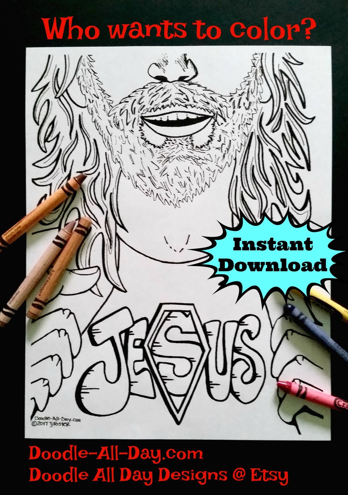 Superhero Jesus 8.5x11 Printable - Etsy