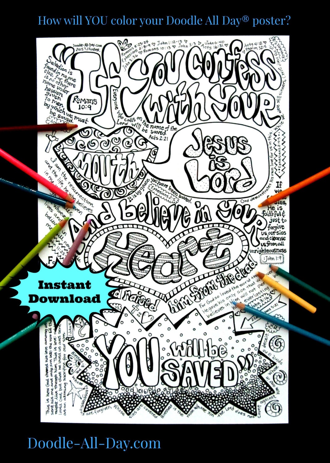 Jesus is Lord 8.5x11 Instant Download - Etsy