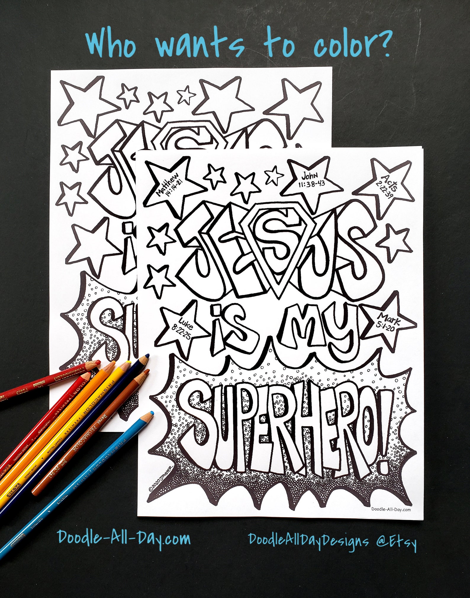 Superhero Coloring Page, Jesus is My Superhero, Superhero Coloring Page ...