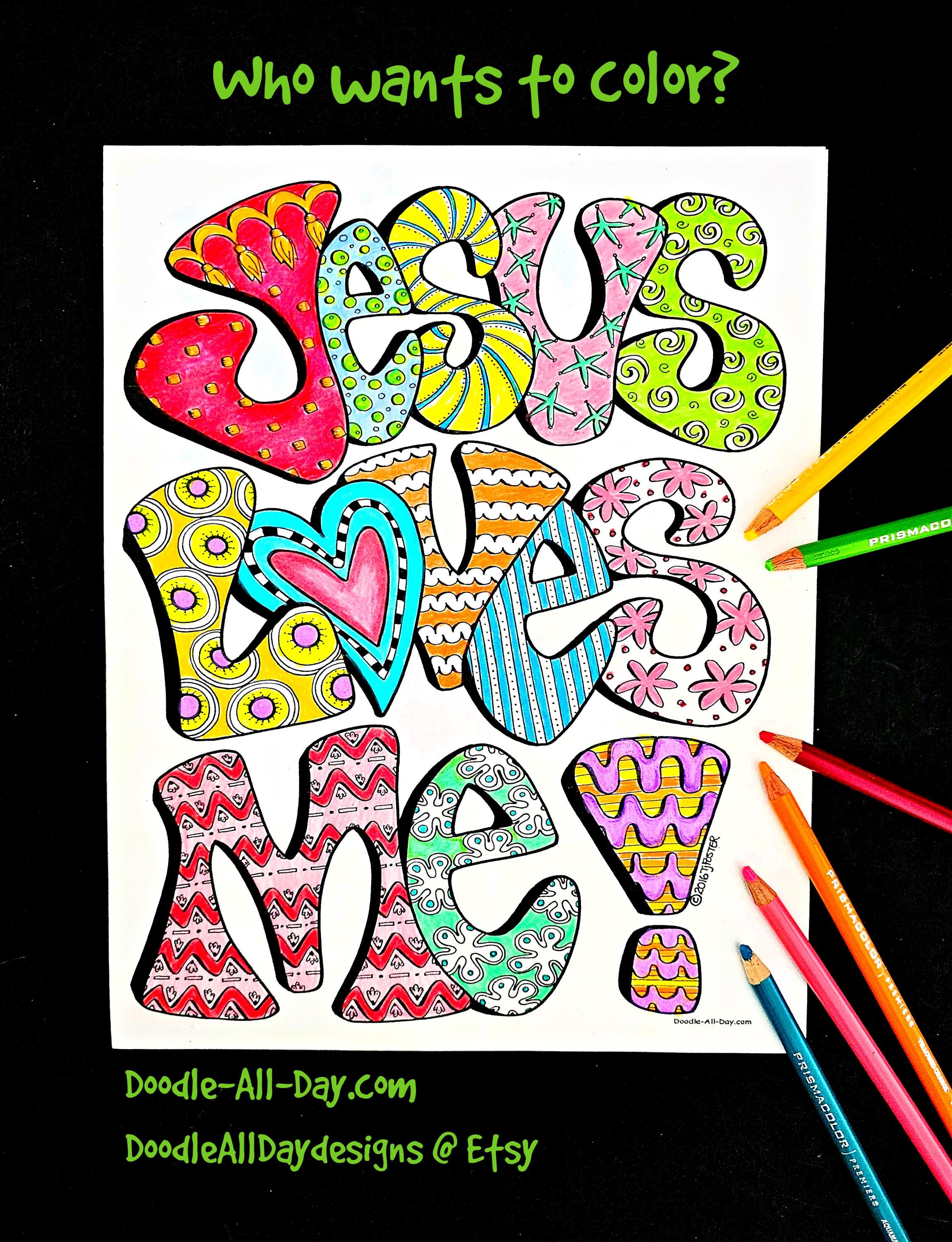 Jesus Loves Me!  8.5x11 instant download