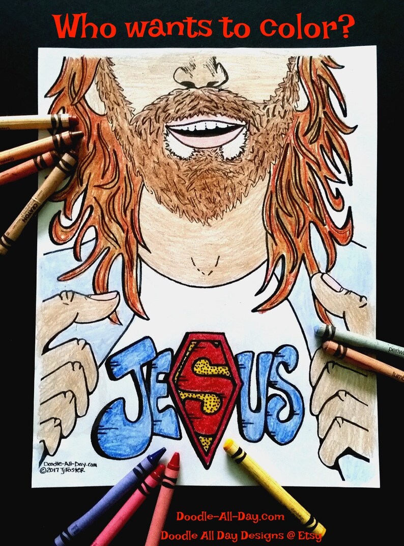 Superhero Jesus 8.5x11 Printable - Etsy