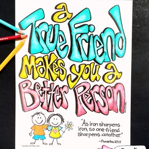 TRUE friend coloring pdf