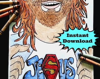 Superhero Jesus  8.5x11 printable
