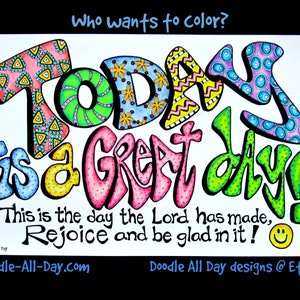 Today is a GREAT day!  8.5x11 instant download