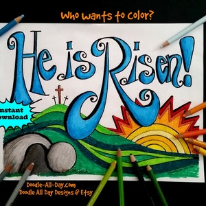 He is Risen!  8.5x11 instant download