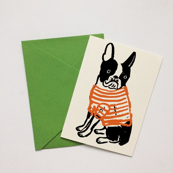 Boston Terrier Card