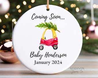 Baby Coming Soon Ornament - Pregnancy Ornament - Pregnancy Announcement Christmas Ornament - Ornament for Baby