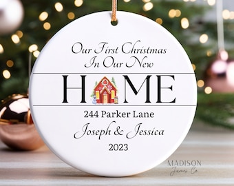 Our First Christmas in Our New Home Ornament - New Home Gift - New House Ornament - Personalized New Home Keepsake