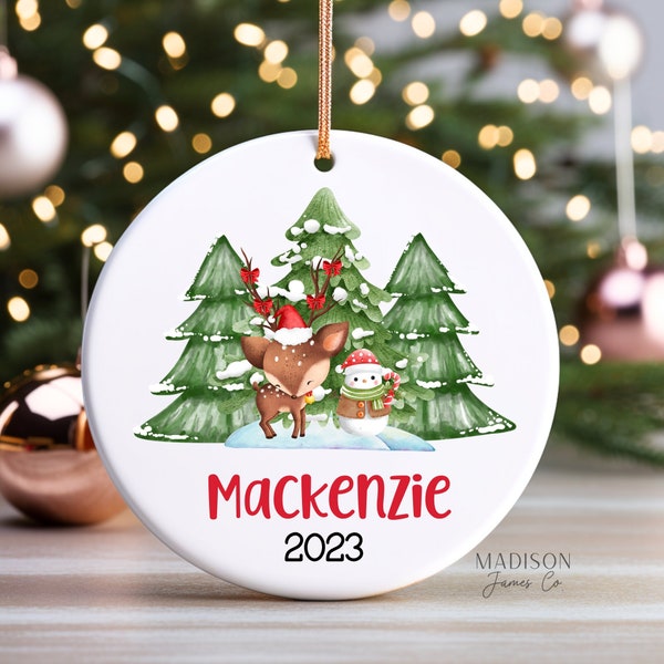 Personalized Kids Ornament - Custom Kids Ornament - Snowman Ornament - Reindeer Ornament - Custom Ornament