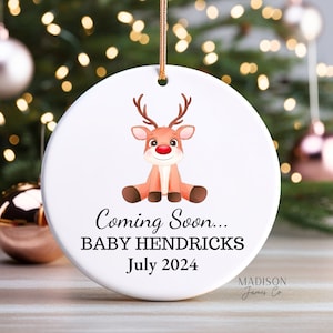 Pregnancy Announcement  Ornament - Baby Coming Soon Ornament - Pregnancy Ornament - Ornament for Baby - Pregnancy Reveal - Baby Reveal