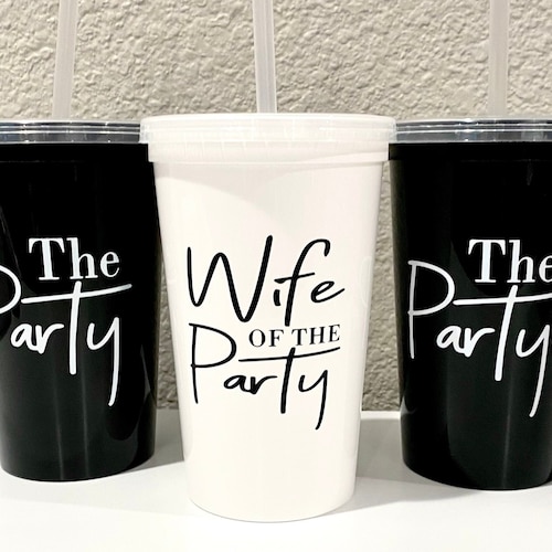 Personalized Bachelorette Cups Plastic Party Cups With Lid Etsy