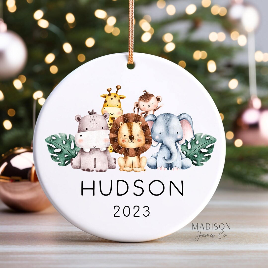Zoo Animal Kids Ornament Christmas Zoo Ornament Personalized Kids ...