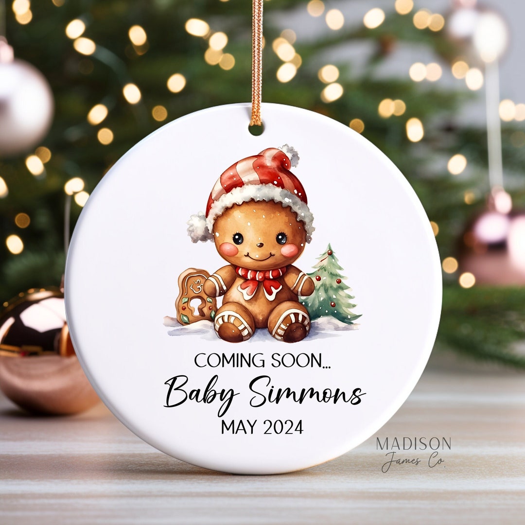 Pregnancy Baby Announcement Ornament Baby Coming Soon Ornament