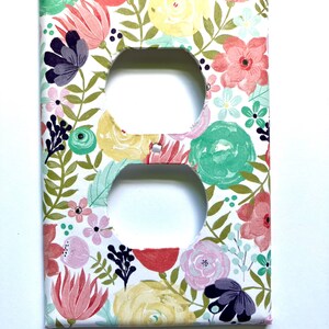 SOFT FLORAL Light Switch Plates image 2