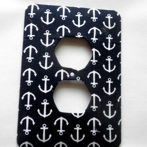 NAUTICAL ANCHOR Print in Navy Blue Outlet Cover Wall Decor image 2