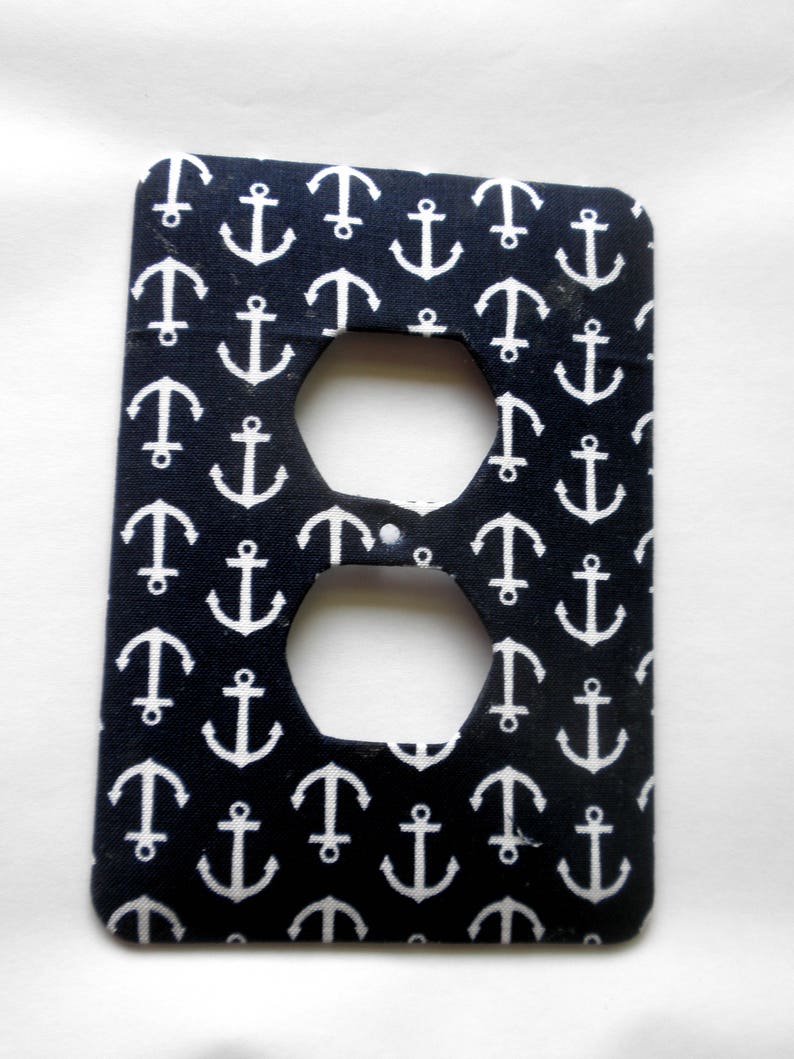 NAUTICAL ANCHOR Print in Navy Blue Outlet Cover Wall Decor image 2