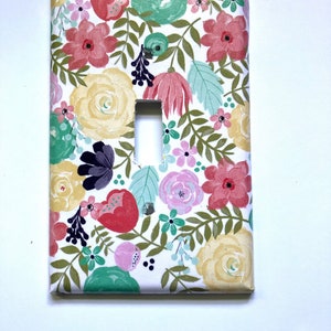 SOFT FLORAL Light Switch Plates image 1