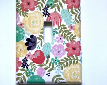 SOFT FLORAL Light Switch Plates