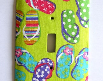 Neon Color Flip Flop Print Single Switchplate