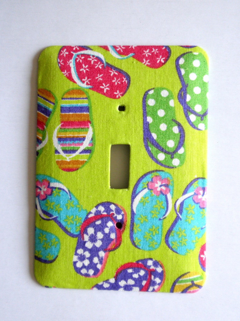 Neon Color Flip Flop Print Single Switchplate image 1