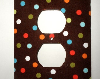 Wall Decor Light Switch Plate Switchplate Multi Color Polka Dot Outlet Cover