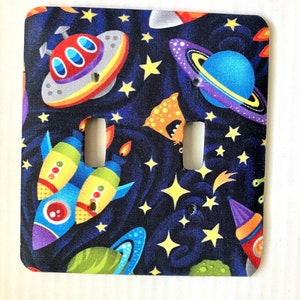 Space Travel Double Light Switch Plate image 1