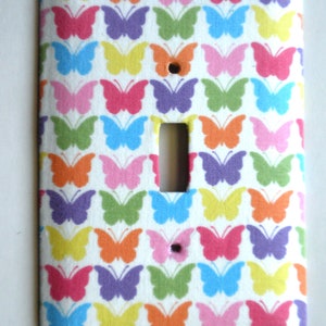 PASTEL BUTTERFLIES Single Light Switch Plate Switchplate image 3