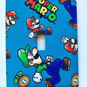 Super Mario Print Single Light Switch Plate Cover