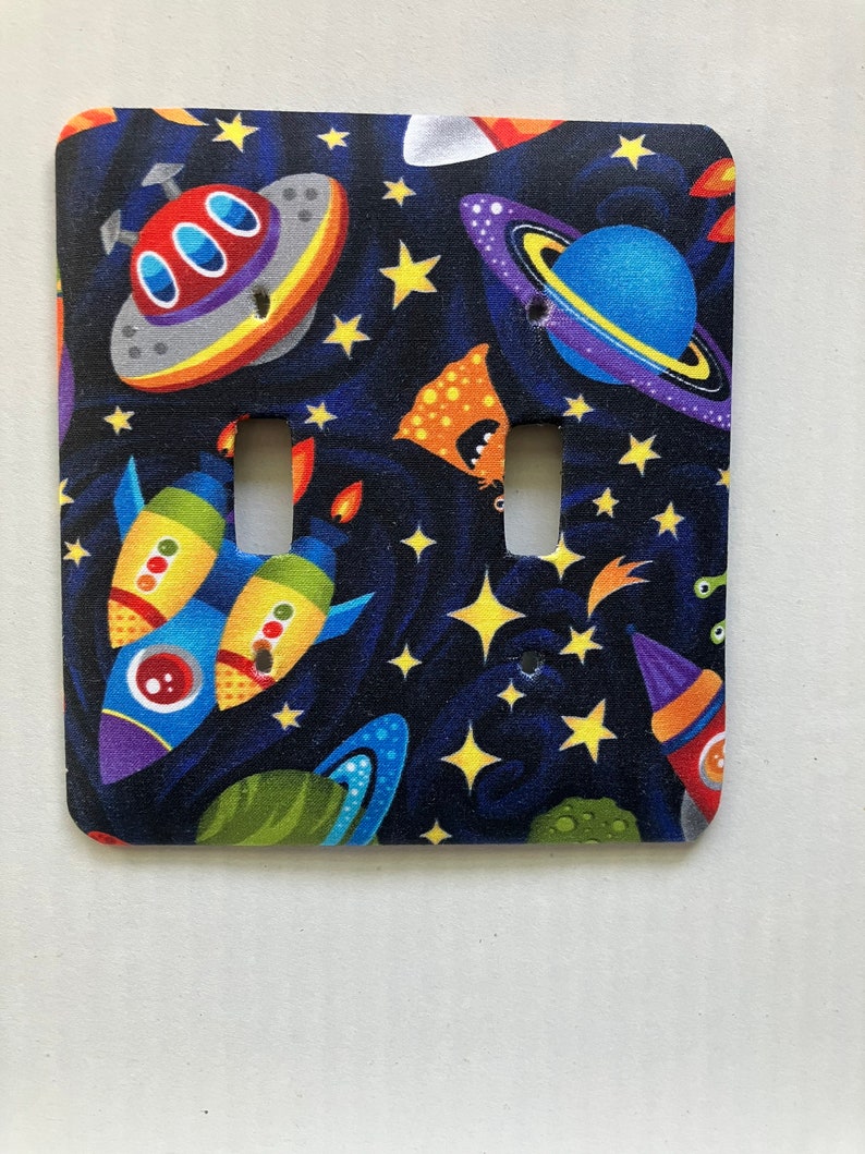 Space Travel Double Light Switch Plate image 3