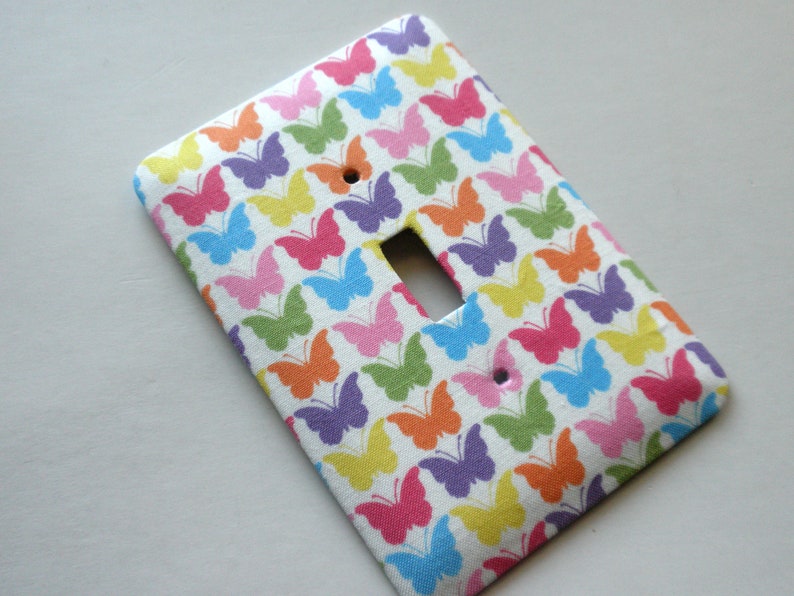 PASTEL BUTTERFLIES Single Light Switch Plate Switchplate image 2