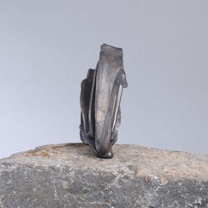 Hand-Forged Iron Swan Sculpture: Rustic Blacksmith Decor