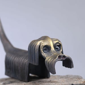 Wrought Iron Whimsical Dog - Forged with a Smile