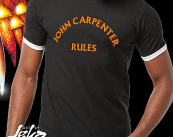 John Carpenter Rules Horror Movie Director Ringer Tee T-Shirt