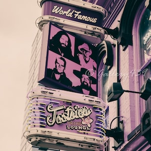 Nashville Sign Tootsies Orchid Lounge Neon Broadway Sign Fine Art Photograph Print Photography, Black and White, Color Unframed Wall Art
