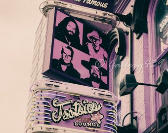Nashville Sign Tootsies Orchid Lounge Neon Broadway Sign Fine Art Photograph Print Photography, Black and White, Color Unframed Wall Art