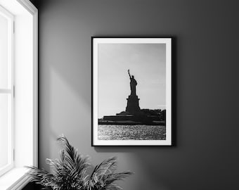 Statue of Liberty, New York City, NYC, Black and White Photography, Vintage Photography, Fine Art Travel Photography