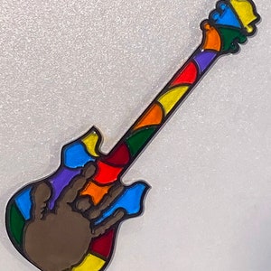 Grateful Dead Jerrys hand on his tiger guitar ornament/suncatcher image 2
