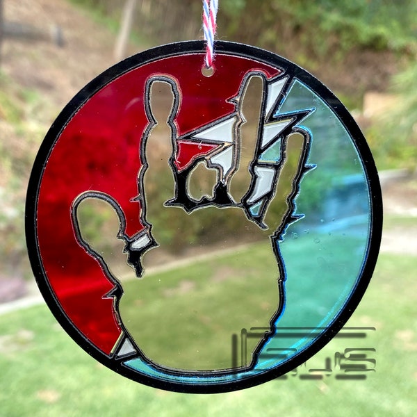 Acrylic Jerry Garcia’s Hand Stealie Combo Ornament