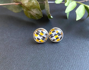 Studs or dangle earrings! Scandinavian silver earrings, Selma Dreams, stud earrings, geometric earrings, Scandinavian earrings, Nordic