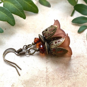 Filigree Bell Flower Earrings, Selma Dreams, Vintage Flower Earrings, Filigree Earrings, Nature Earrings, Vintage Inspired Jewelry, Gifts image 1