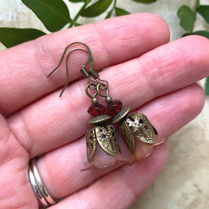 Filigree Bell Flower Earrings, Selma Dreams, Vintage Flower Earrings, Filigree Earrings, Nature Earrings, Vintage Inspired Jewelry, Gifts image 3