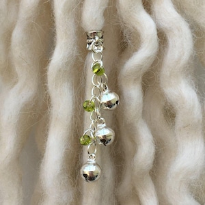 Green Fae Bells Dreadlock Bead – Hair Jewellery for Dreadlocks, Braids & Natural Hair