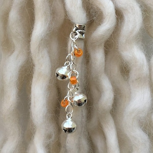 Orange Fae Bells Dreadlock Bead – Hair Jewellery for Dreadlocks, Braids & Natural Hair