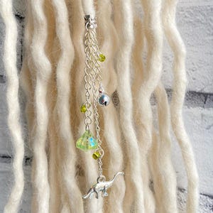 Dinosaur Dangle Dreadlock Bead – Hair Jewellery for Dreadlocks, Braids & Natural Hair