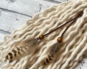Adorno para el cabello con plumas estilo boho - Plumas para el cabello - Joyería para rastas - Accesorio para el cabello estilo boho