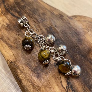 Tigerauge Feen Glocken Dreadlock Perle – Haarschmuck für Dreadlocks, Zöpfe und natürliches Haar