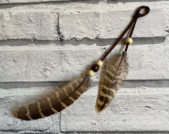 Adorno para el cabello con plumas estilo boho - Plumas para el cabello - Joyería para rastas - Accesorio para el cabello estilo boho
