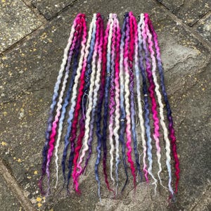 Custom - Clip-in Dreadlock Extensions - Twilight Bloom - Partial Dreadlocks