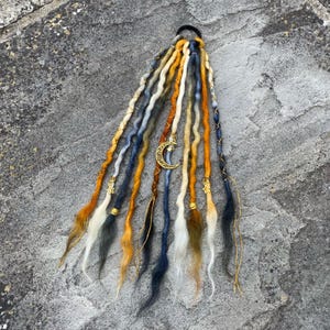 Copper Moon Luxe Tips Dreadlock Ponytail - 14 Inches - Hair Fall - Festival Hair Accessory