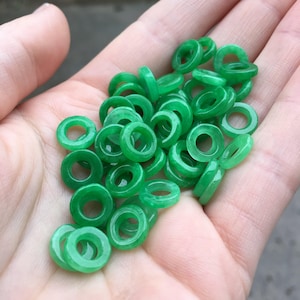10 Jade Gemstone Dreadlock Beads – Hair Jewelry for Dreadlocks, Braids & Locs